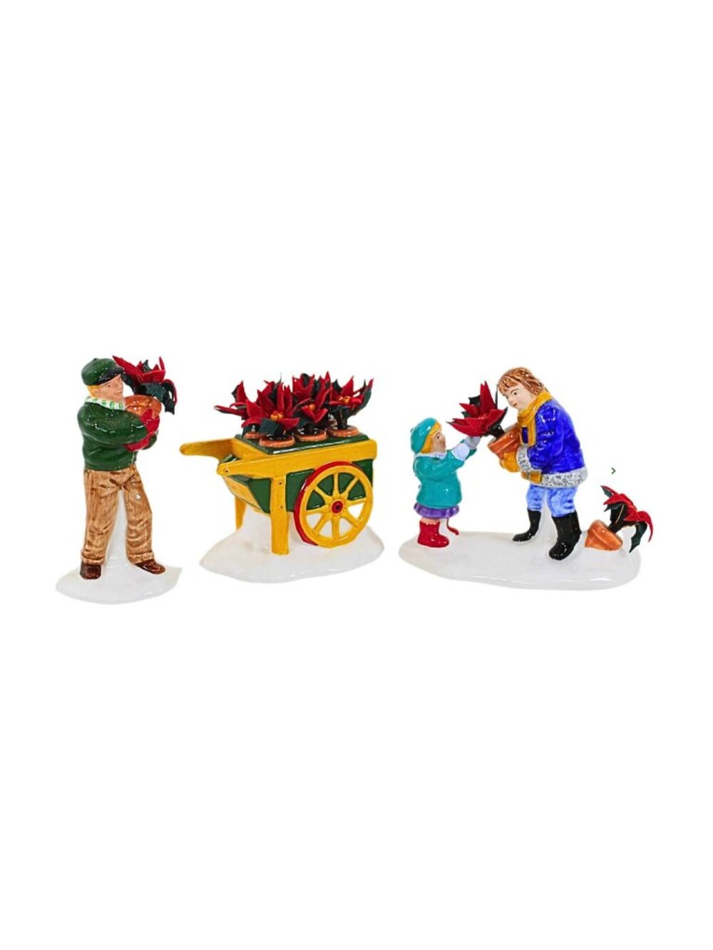Department 56 Poinsettias for Sale (Set of 3) 54861 Snow Village Accessory NIB